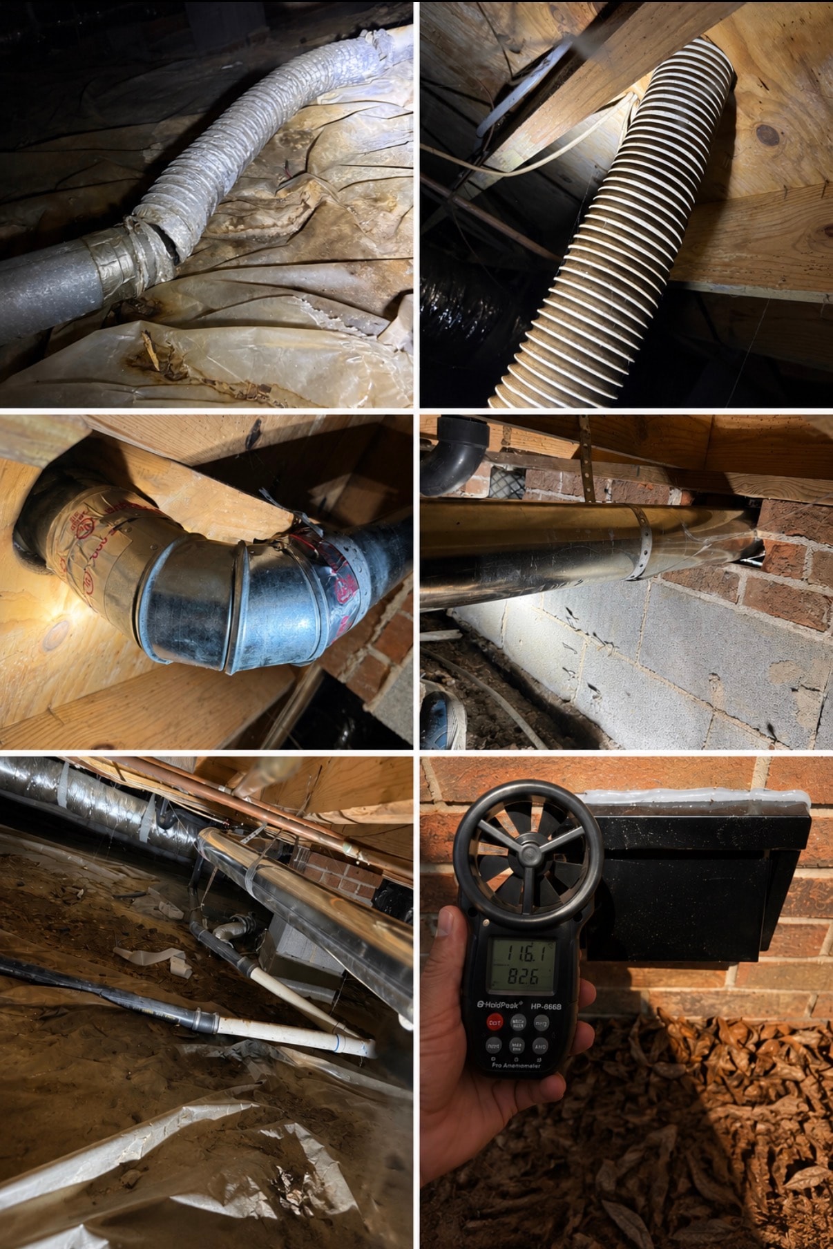 Crawlspace ductwork inspection and reroute — Raleigh, NC